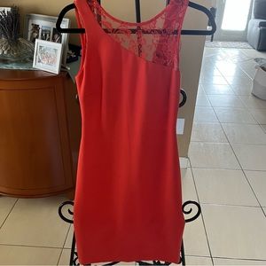 Orange fitted Zara Dress